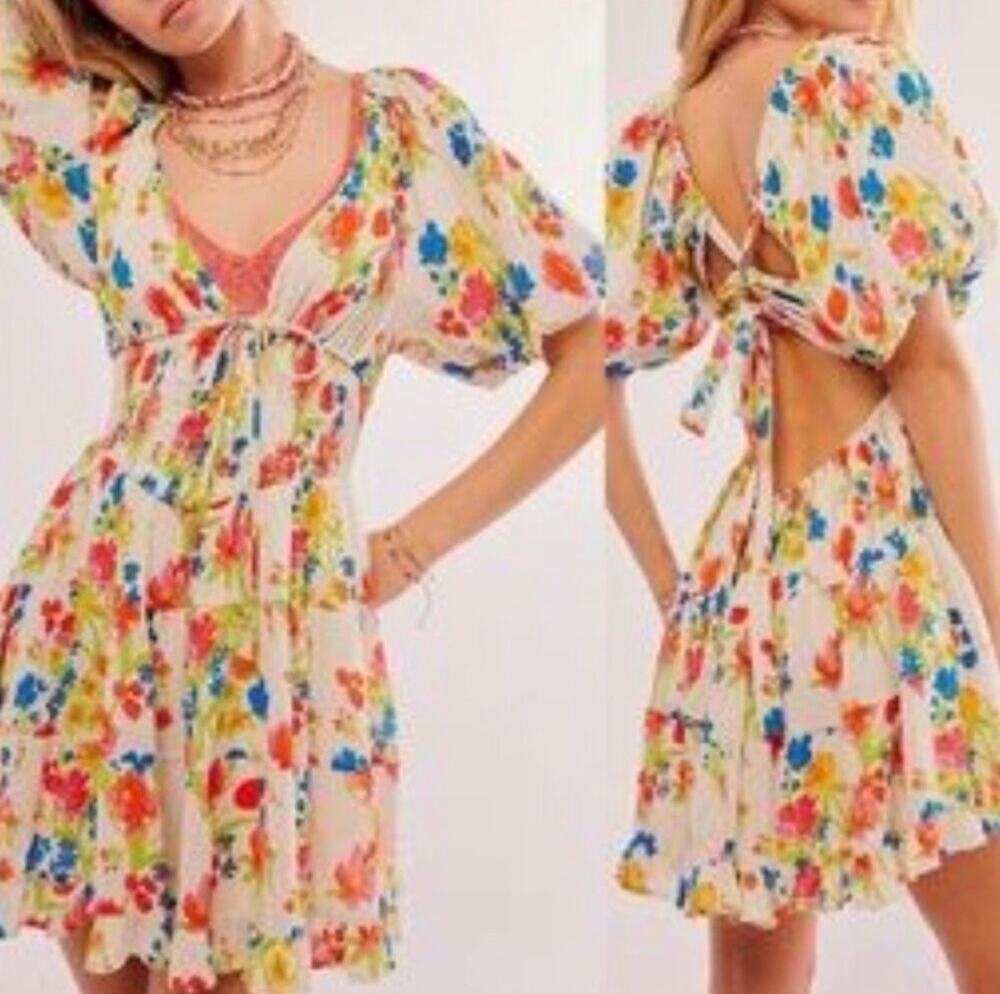 Free People Perfect Day Printed Dress Size XS